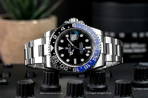 rolex dark knight|Rolex gmt Batman on wrist.